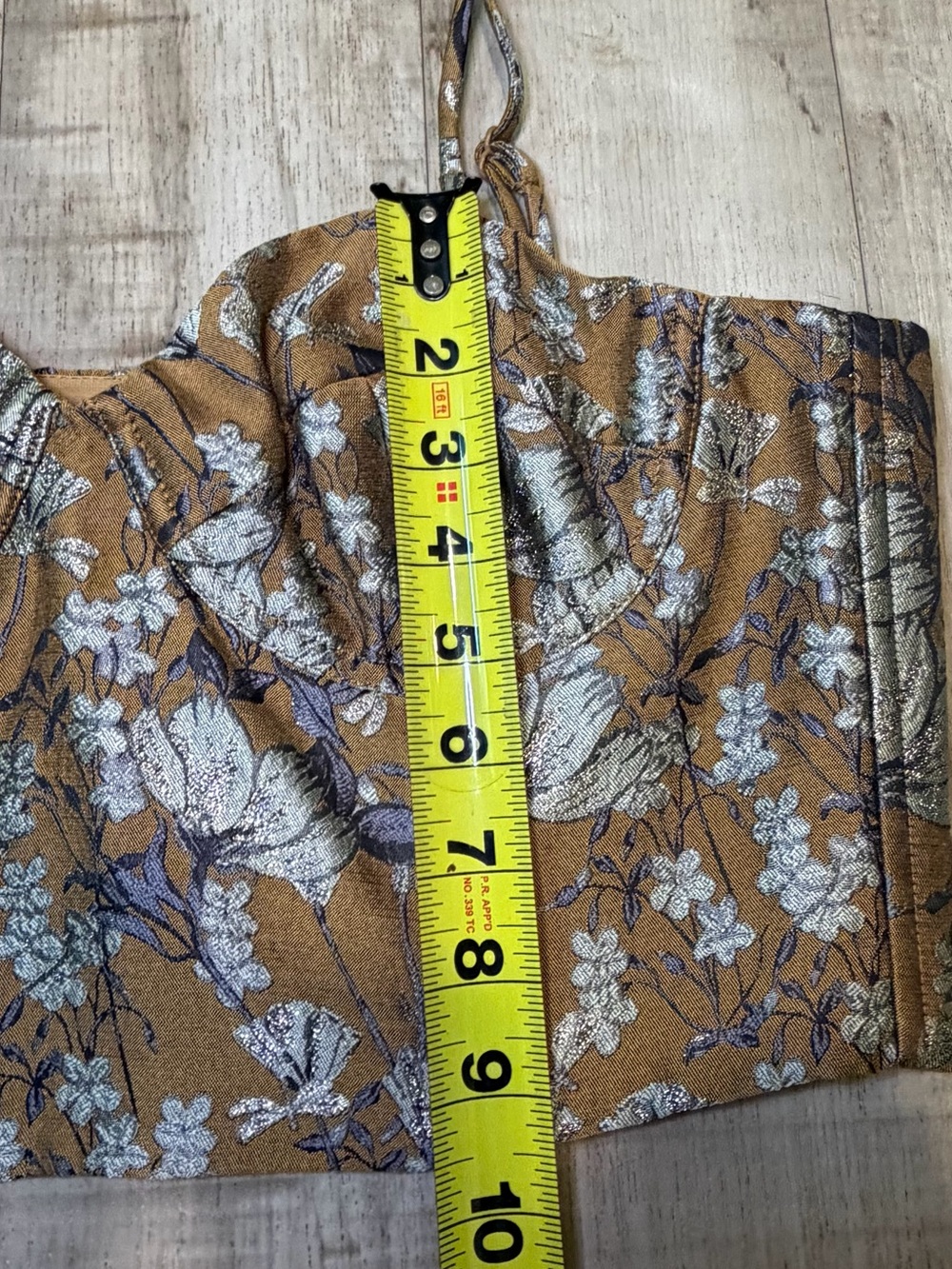 Banana Republic Women’s Floral Jacquard Cropped Corsette Bustier Top Size 6 - Picture 14 of 14